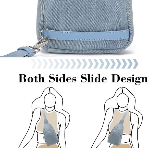 Crossbody Bags for Women Leather Sling Bag Anti-theft Cross Body Bag Travel Slin - Picture 5 of 7